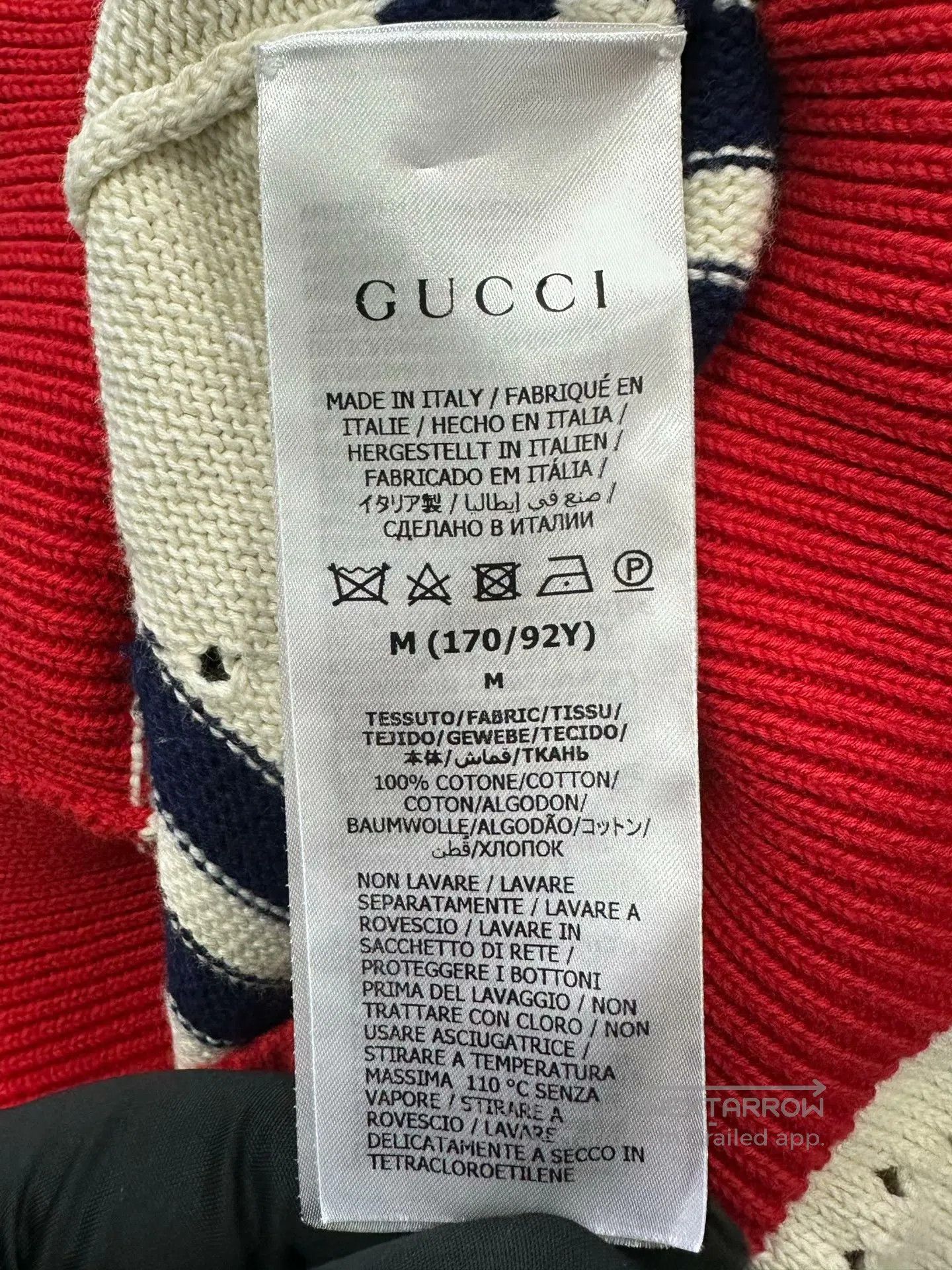 Gucci Guicci Colorblocked Monogrammed Logo Single-breasted Cardi Size M / US 6-8 / IT 42-44 - 4 Thumbnail