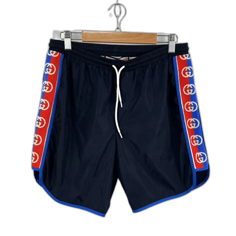Gucci Gucci Blue Logo Drawstring Shorts Size US 44 / EU 60 - 1 Thumbnail
