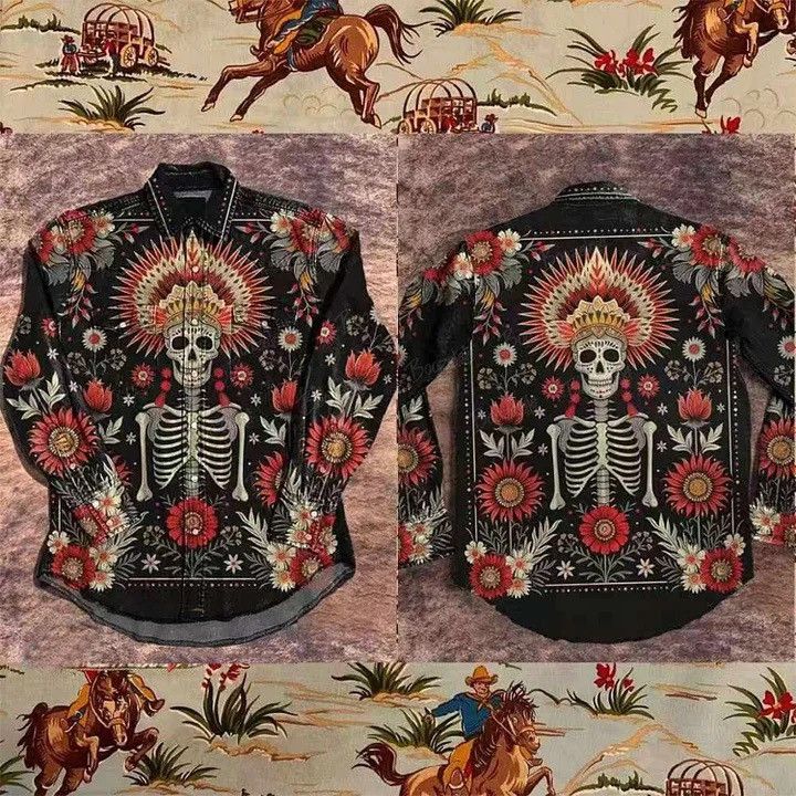 Other Boozelele Western Skull Cowboy Shirt - XL Size US XL / EU 56 / 4 - 3 Thumbnail
