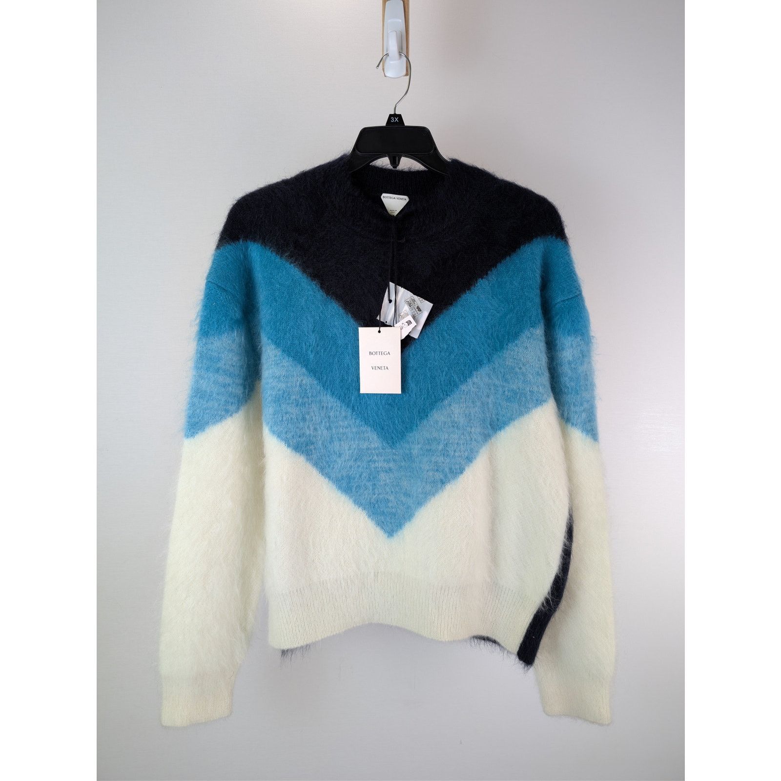 Bottega Veneta o1rshd1 wool mohair chevron jumper Knitwear Sweatshirt Size US M / EU 48-50 / 2 - 8 Thumbnail