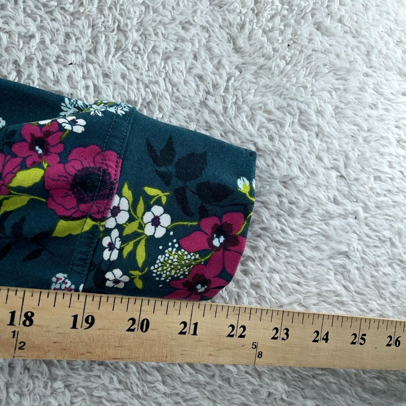 Vintage LuLaRoe Erin Shirt Womens XL Green Floral Long Sleeve Tunic Crew Neck Size XL / US 12-14 / IT 48-50 - 6 Thumbnail