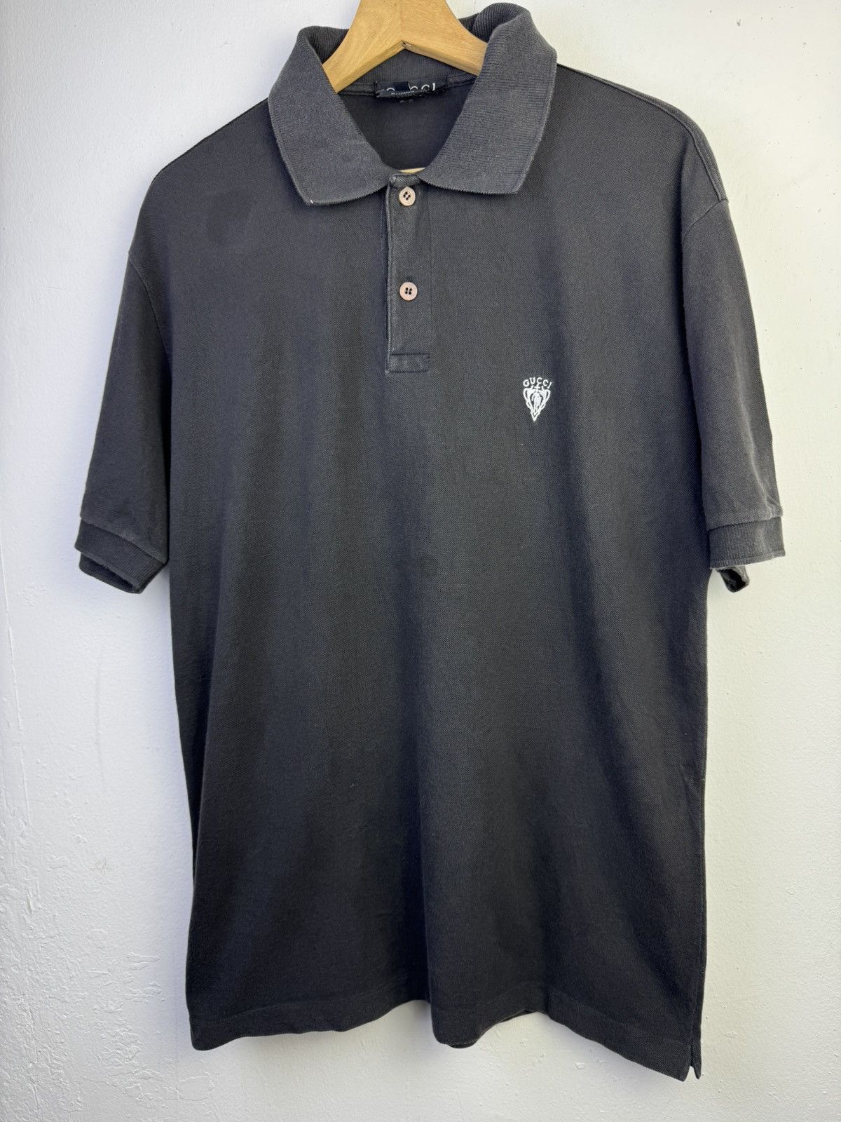 Gucci vintage Gucci 1990s black cotton polo shirt. Size US L / EU 52-54 / 3 - 3 Thumbnail