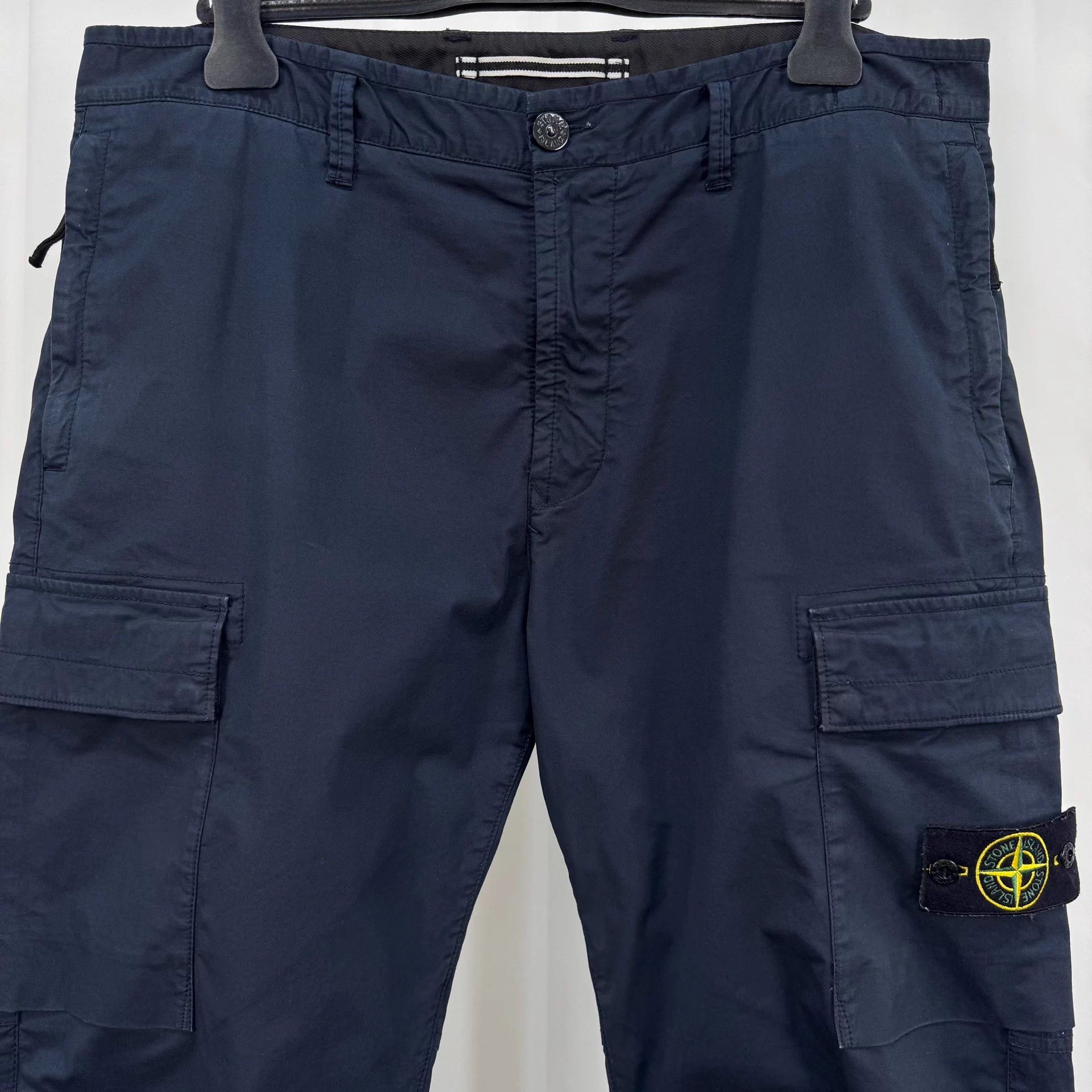 Stone Island Stone Island Navy Blue Logo Washed Work Pants W36 98 New Size US 36 / EU 52 - 3 Thumbnail