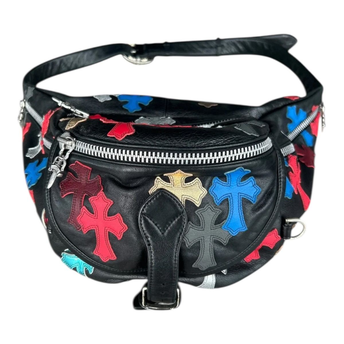 Chrome Hearts Leather Cross Patch Snat Bag Black Multi (Extra Large) Size ONE SIZE - 1 Thumbnail