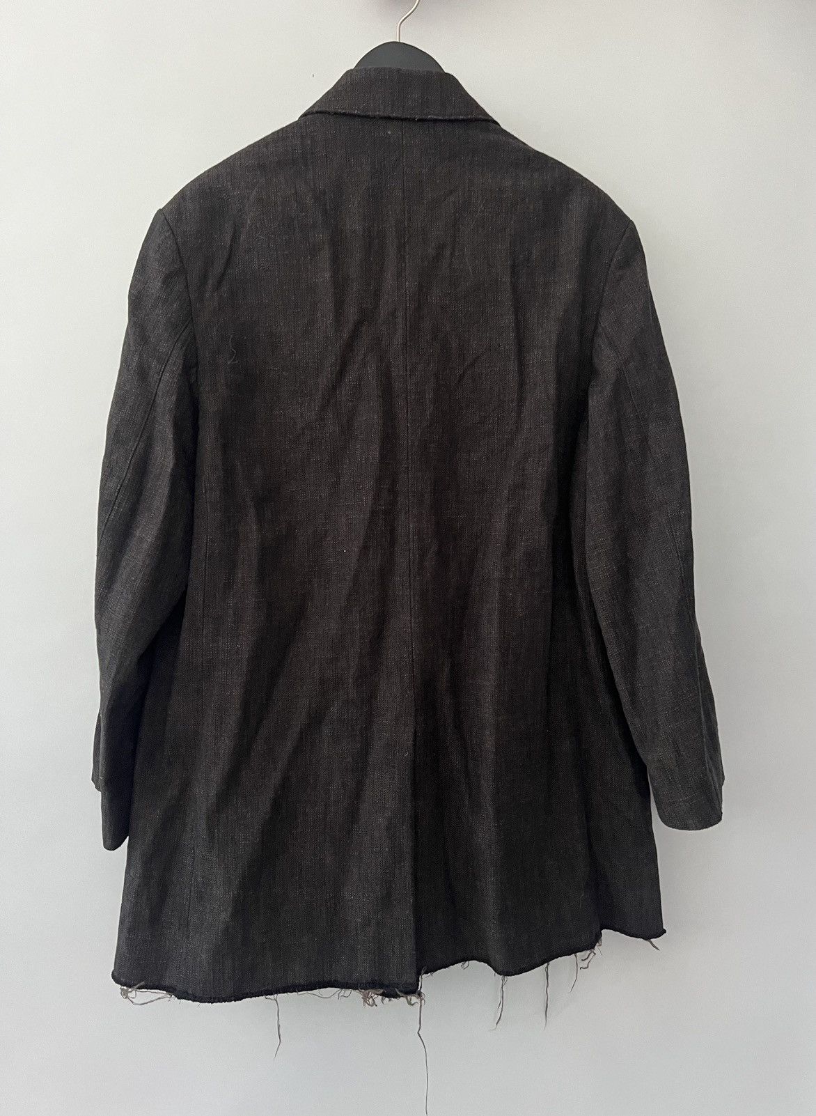 Acne Studios Acne Studios Woven Distressed Double Breasted Blazer Size US XXS / EU 40 - 4 Thumbnail