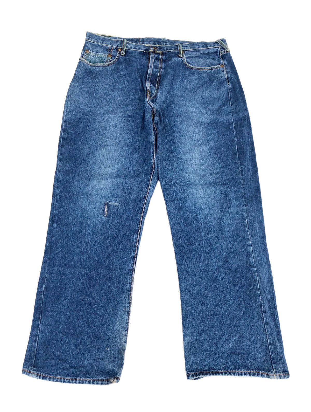 Red Monkey 🔥Mega Rare🔥Vintage RMC “Evil Logo” Jeans🔥 Size US 38 / EU 54 - 2 Thumbnail