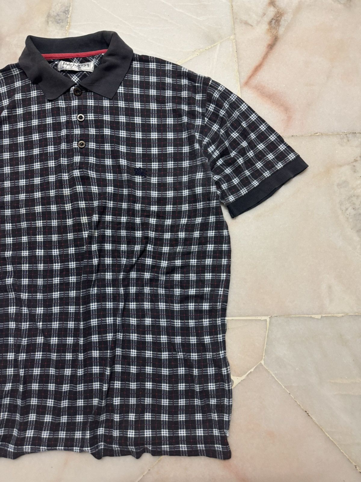 Burberry VINTAGE 1990s Burberry Novacheck Plaid Coller Ringer Size US M / EU 48-50 / 2 - 4 Thumbnail