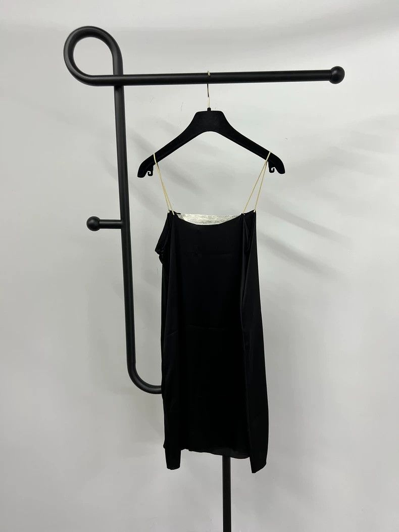Prada Prada Black lace triangle silk dress Size XS / US 0-2 / IT 36-38 - 2 Thumbnail