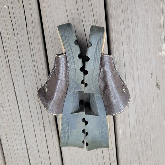 Vintage Vintage 90s y2k Bratz Brown Faux Leather Chunky Wedge Platfo Size US 8.5 / IT 38.5 - 3 Thumbnail