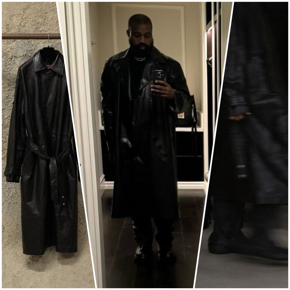 424 424 Paper Effect Distressed Leather Trench Coat Size US S / EU 44-46 / 1 - 20 Thumbnail