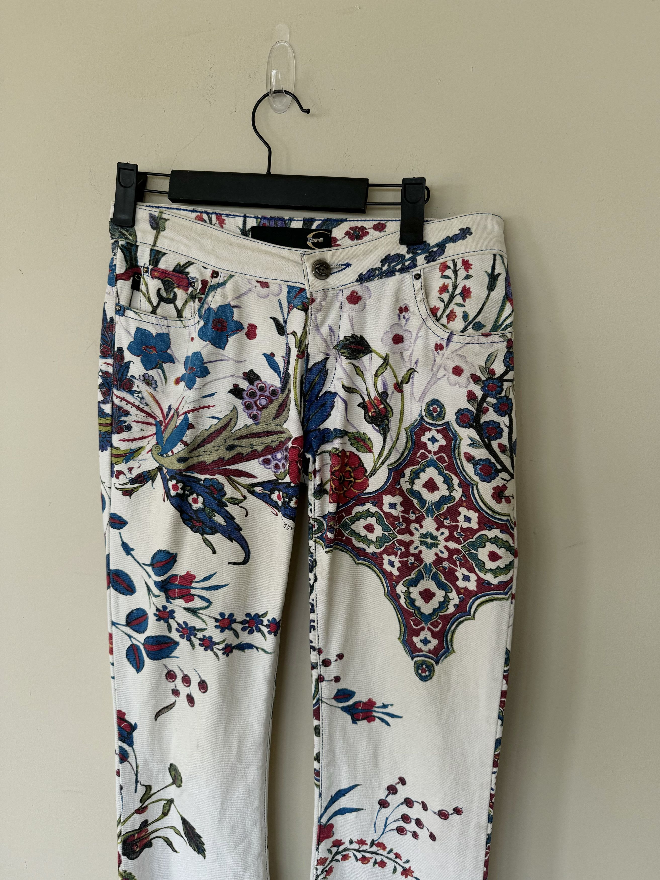 Roberto Cavalli Roberto Cavalli Floral Denim Size 24" / US 00 / IT 34 - 2 Thumbnail