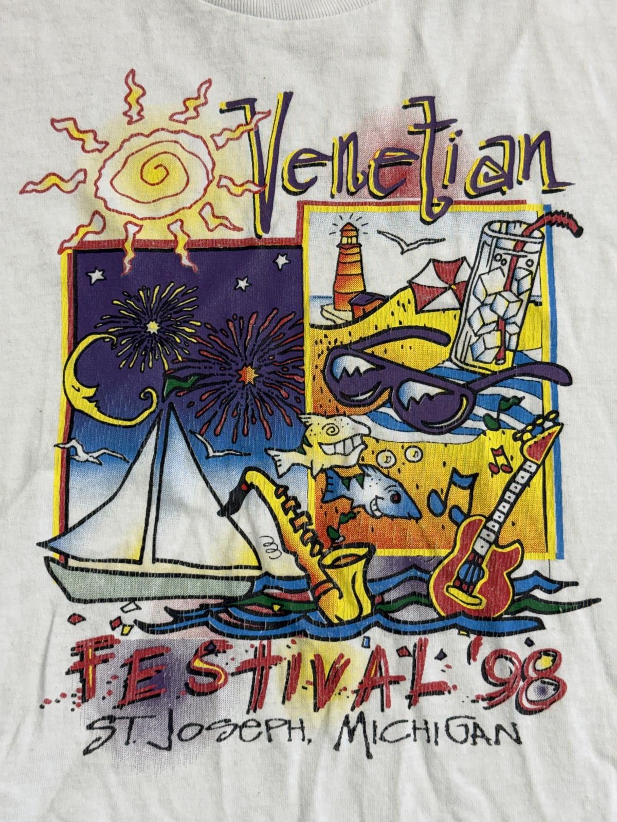 Hanes Vintage Venetian Festival 1998 St Joseph Michigan Tee XXL Size US XXL / EU 58 / 5 - 1 Thumbnail