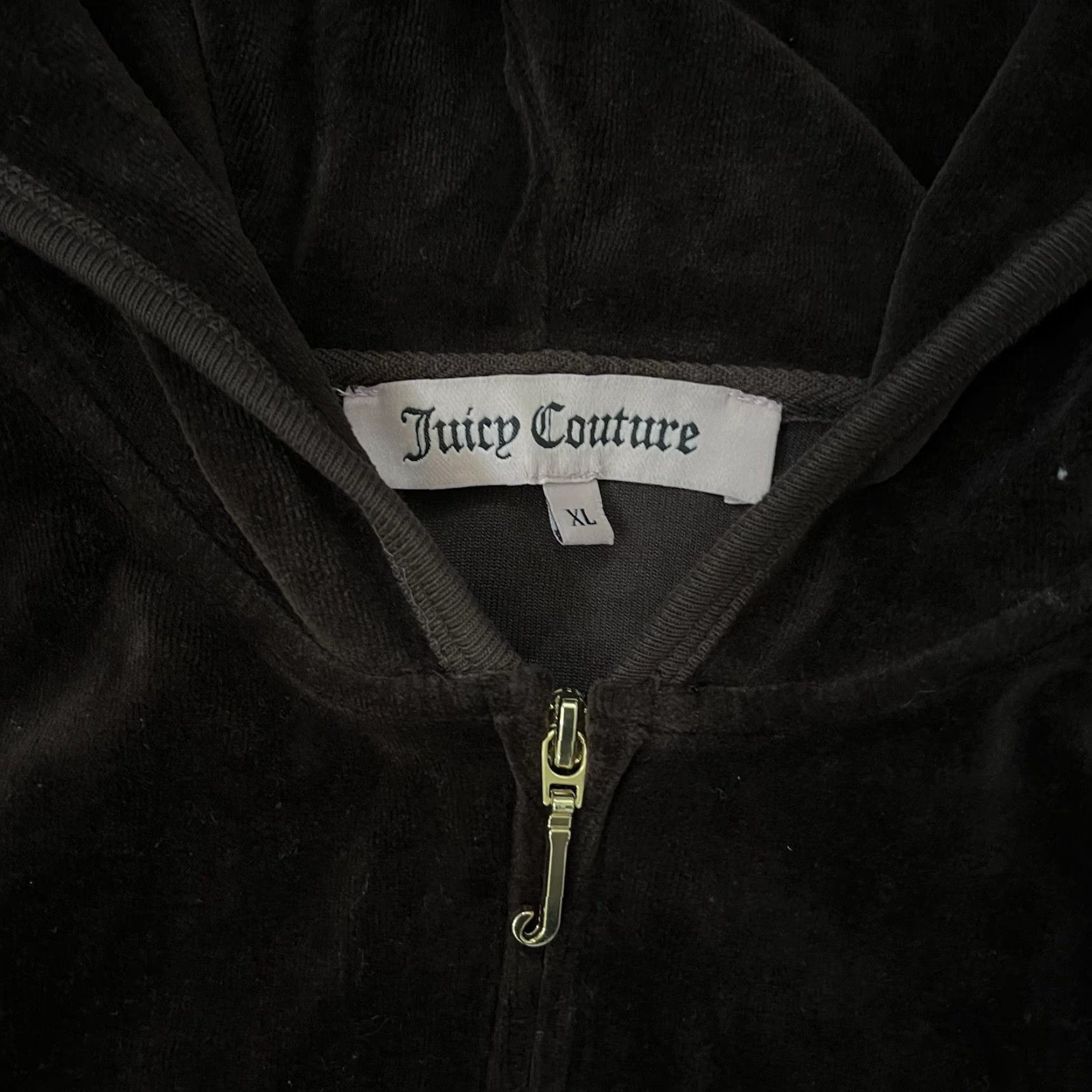 Juicy Couture VINTAGE Juicy Couture Velour Hoodie Womens XL Brown Full Zip Y2K Love Size XL / US 12-14 / IT 48-50 - 7 Thumbnail