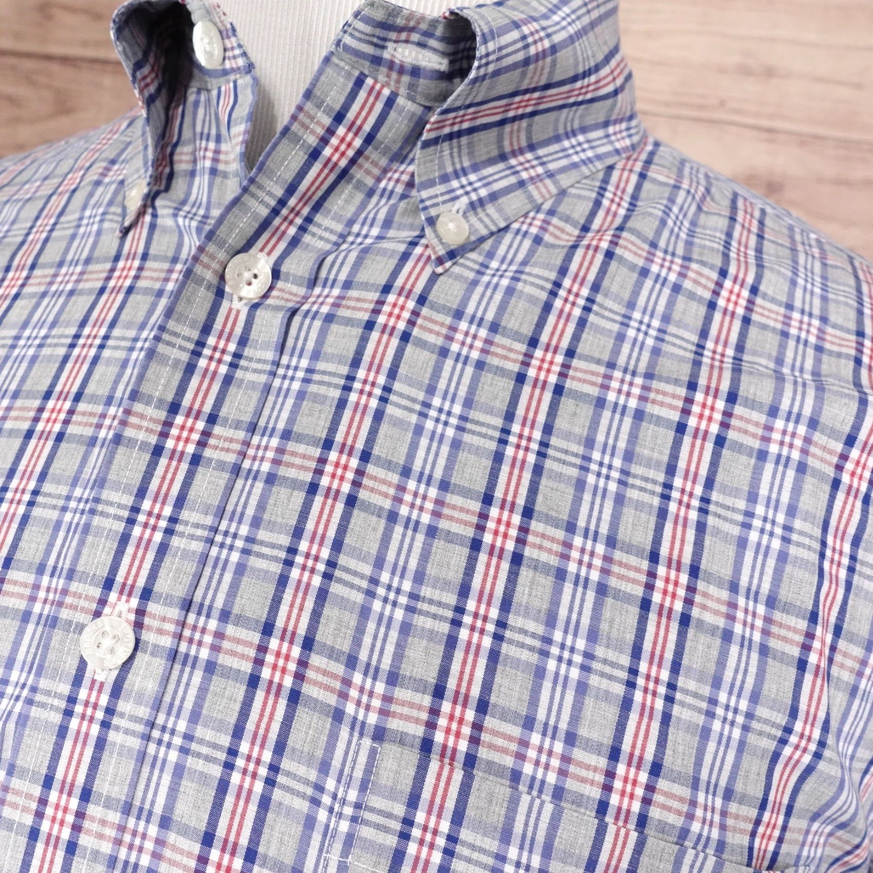Brooks Brothers BROOKS BROTHERS REGENT FIT NON IRON SUPIMA COTTON GREY PLAID BUTTON UP SHIRT L Size US L / EU 52-54 / 3 - 2 Thumbnail