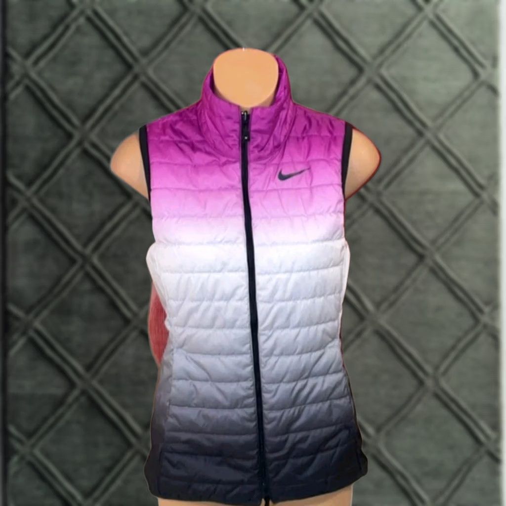 Nike Nike Golf Vest Women Small Purple White Reversible Puffer Quilted Insulated Jacket Size S / US 4 / IT 40 - 1 Thumbnail