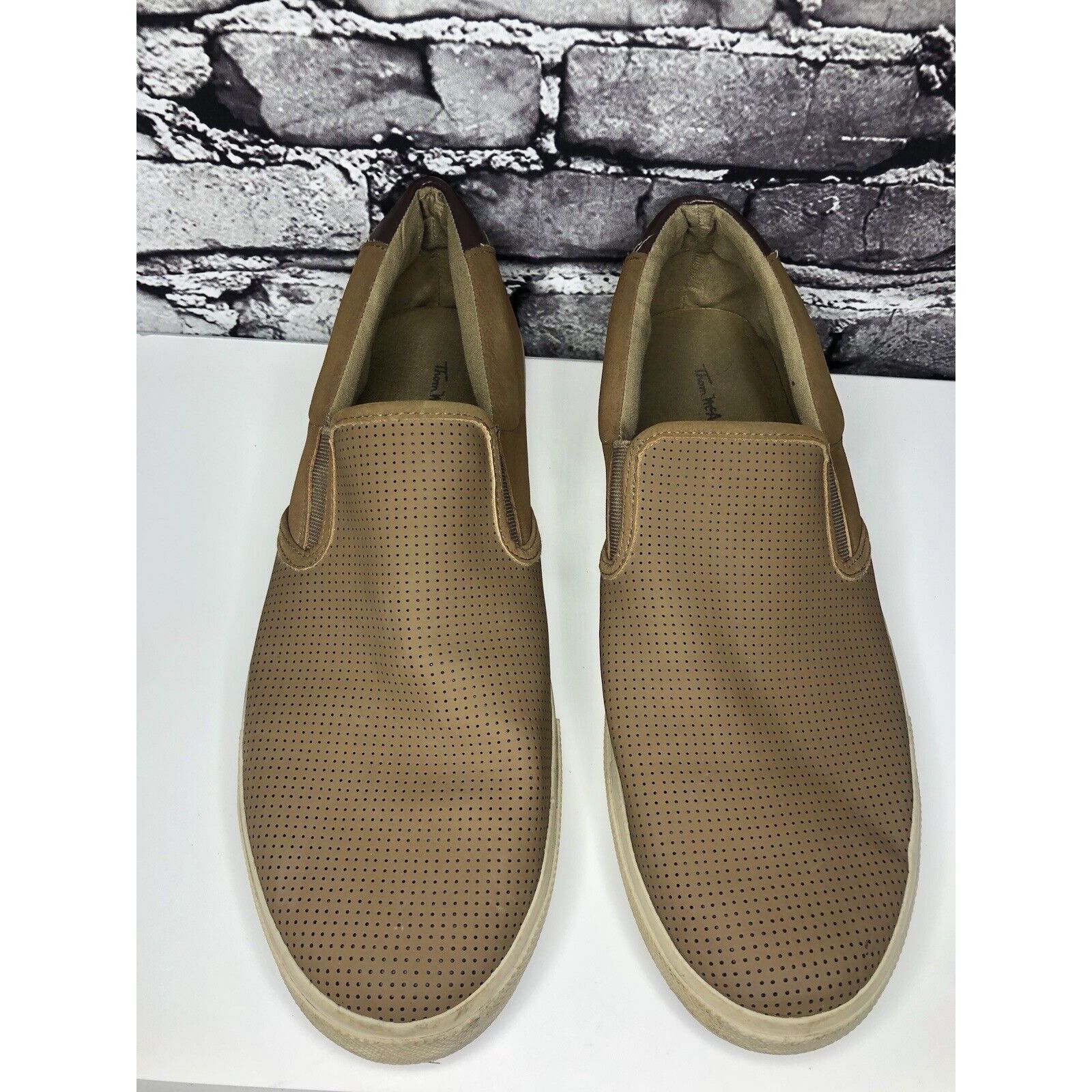 Other Thom McAn Buckley Tan Brown Loafer Slip On Sneaker Shoes Men Size US 13 / EU 46 - 2 Thumbnail
