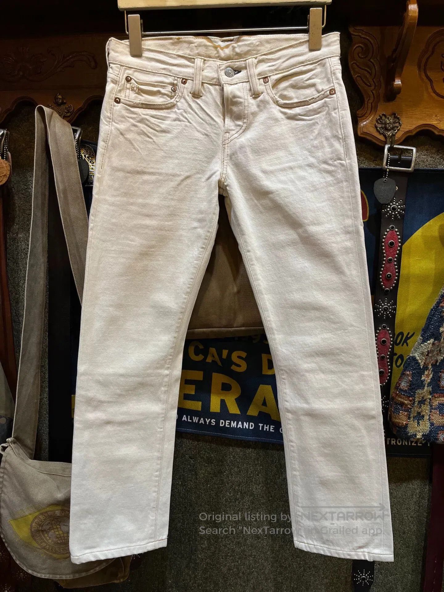 white denim jeans by ralph lauren.