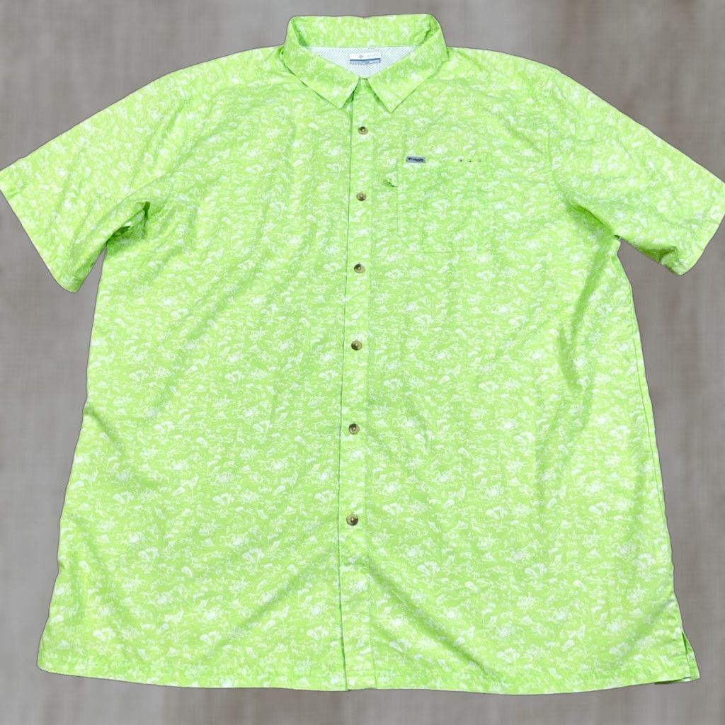 Vintage Columbia PFG Shirt Men L Green Button-Up Omni-Shade 3XT Outdoor UV Moisture Wicking PFG Omni-Shade Size US L / EU 52-54 / 3 - 1 Thumbnail