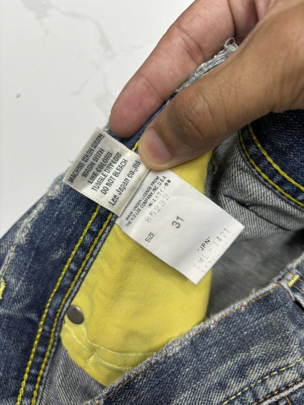 If Six Was Nine Flare Jeans Lee Rider Bootcut Denim Jeans Size 32" / US 10 / IT 46 - 9 Thumbnail