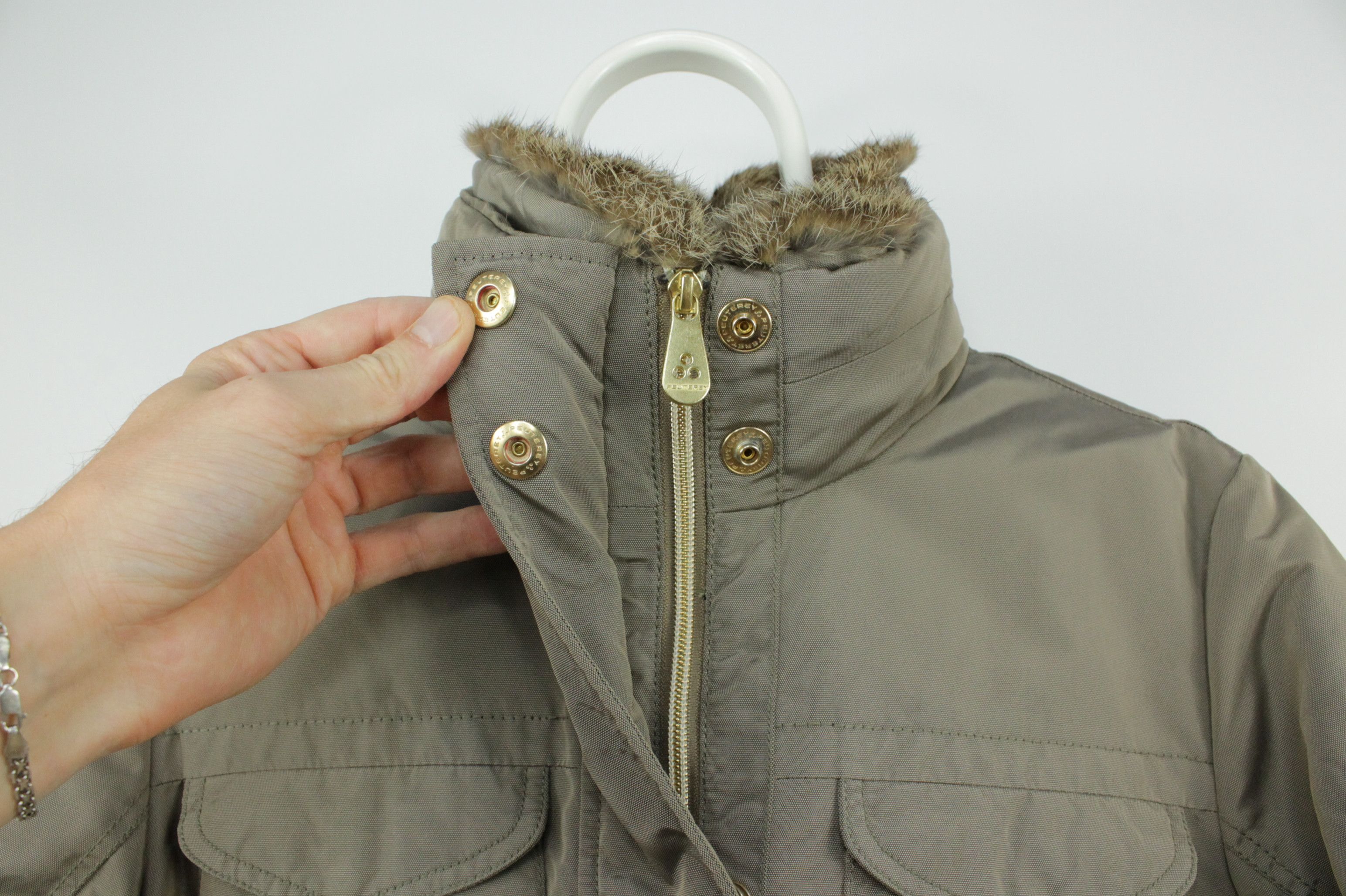 Peuterey Women's Peuterey Nylon Down Jacket With Rabbit Fur Size XL / US 12-14 / IT 48-50 - 6 Thumbnail