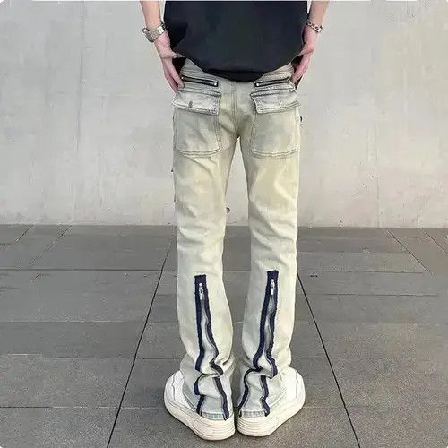 Other Zipper pocket flare jeans Size US 30 / EU 46 - 2 Thumbnail