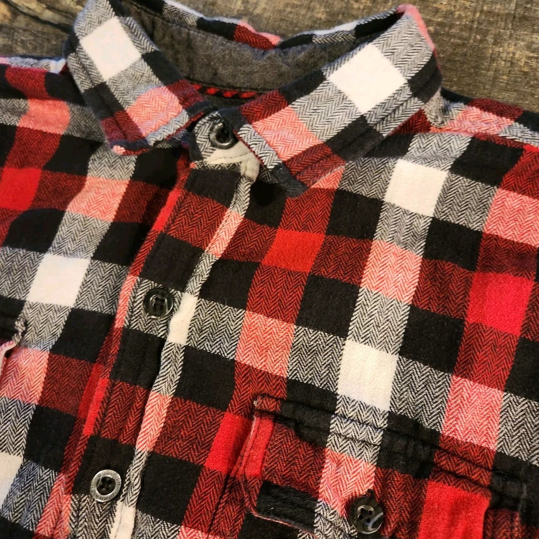 Vintage Woolrich Flannel Shirt Red White Black Long Sleeve Men's Large L Shirt Button-Up Collared Pocketed Outdoor Casual Regular Size US L / EU 52-54 / 3 - 5 Thumbnail