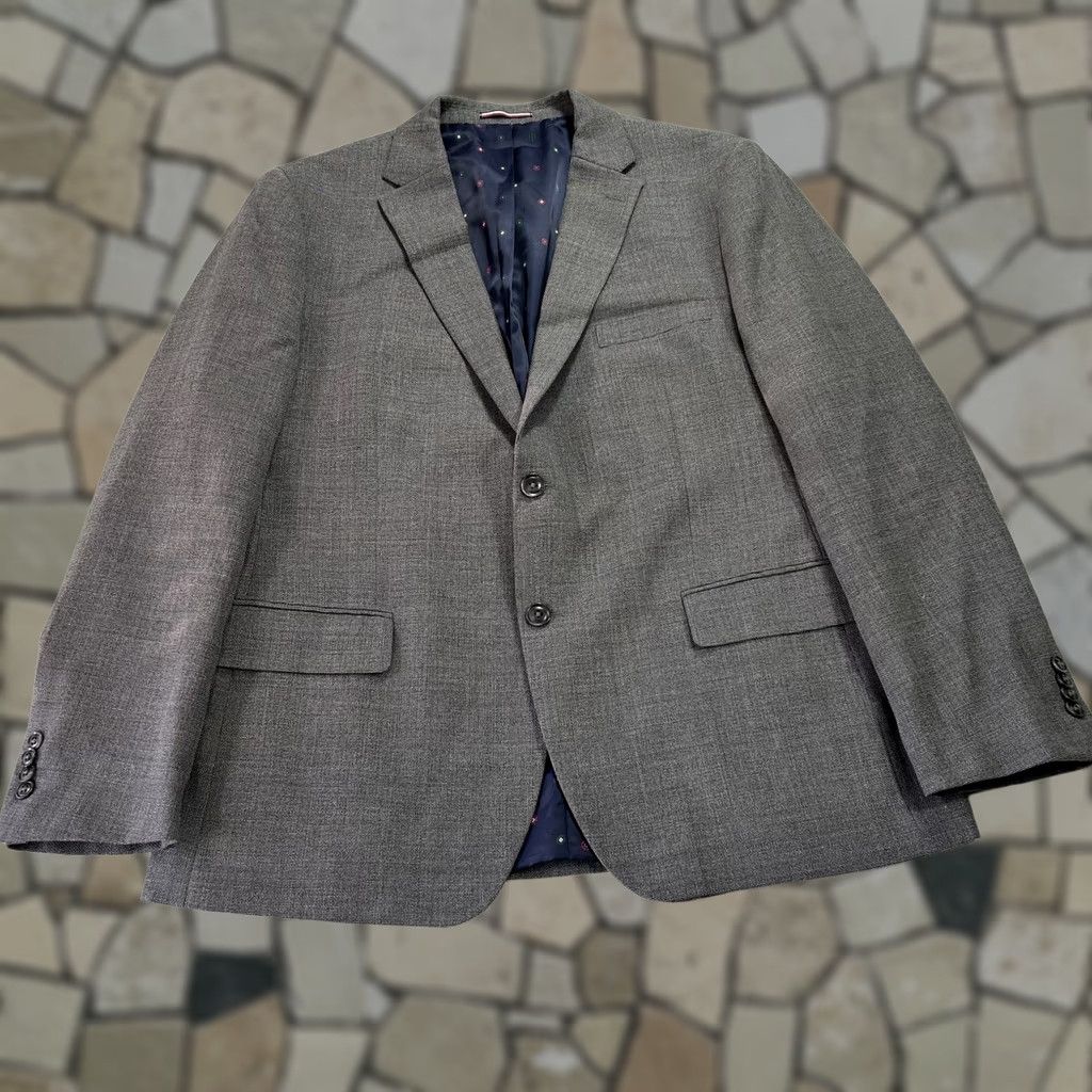 Tommy Hilfiger Tommy Hilfiger Blazer Mens 44R Gray Wool Blend Two Button Sport Coat Jacket Size 44R - 1 Thumbnail