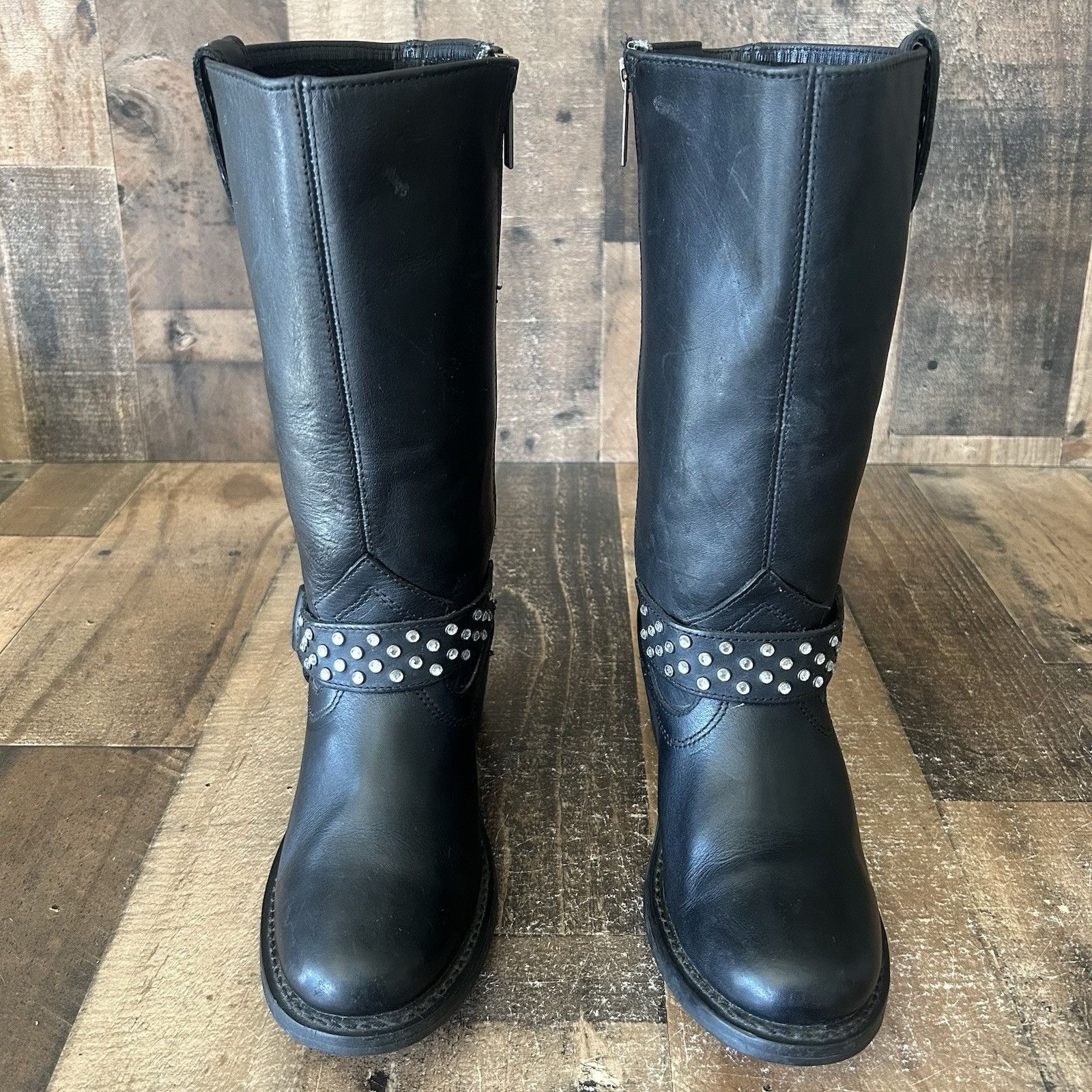 Harley Davidson Harley Davidson 85349 Side Zip Studded Moto Boots Womens 7.5 Size US 7.5 / IT 37.5 - 3 Thumbnail