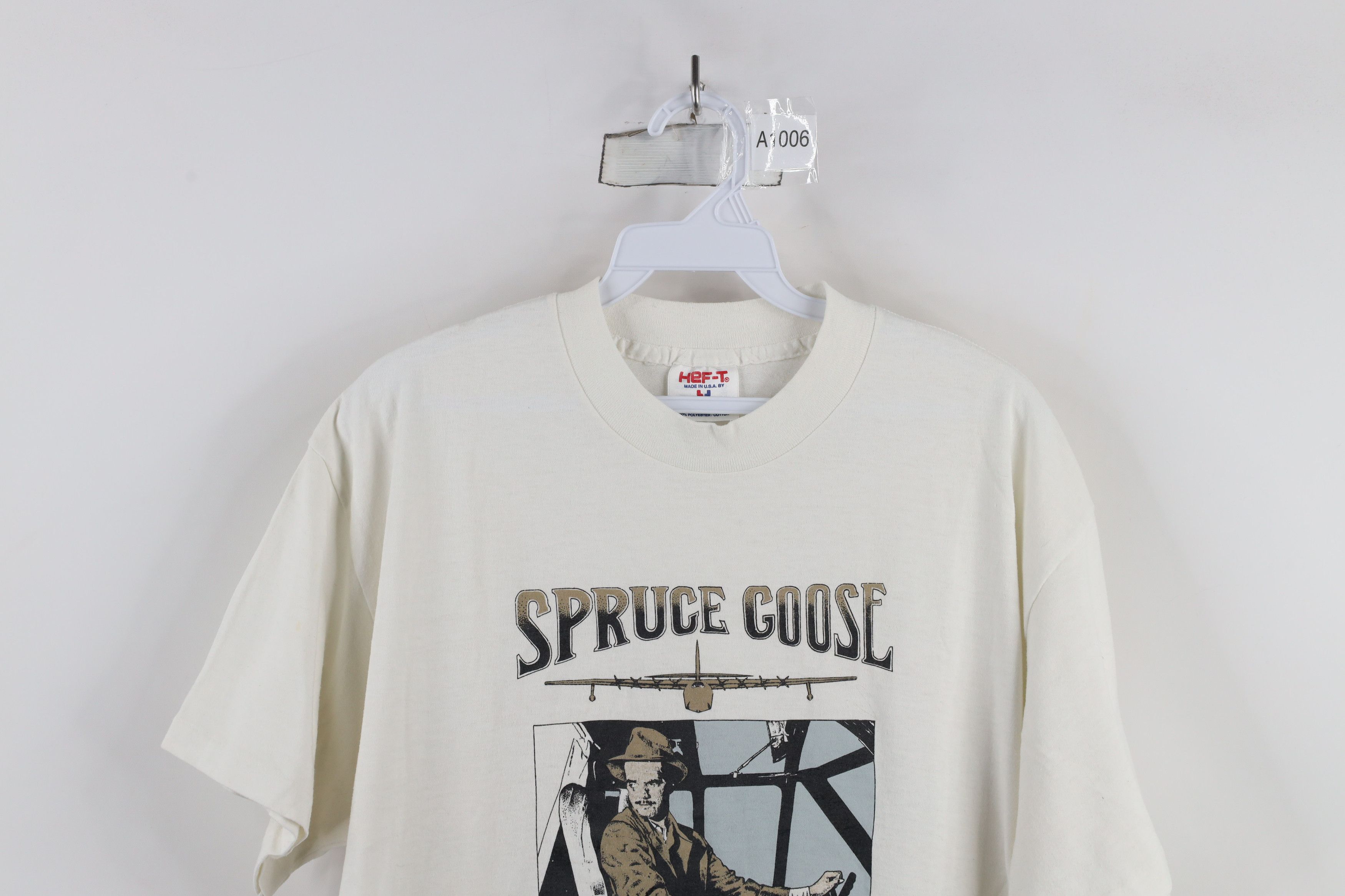 Vintage Vintage 80s Flying Boat Long Beach Airplane T-Shirt USA Size US XL / EU 56 / 4 - 2 Thumbnail
