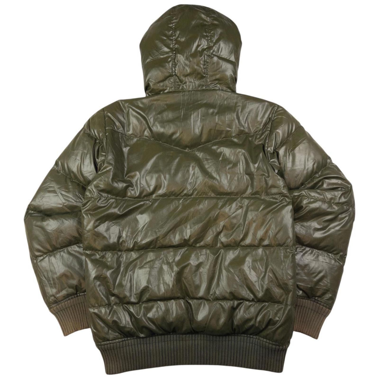 Vintage PPFM Fur Hood Zip Up Puffer Jacket Size M