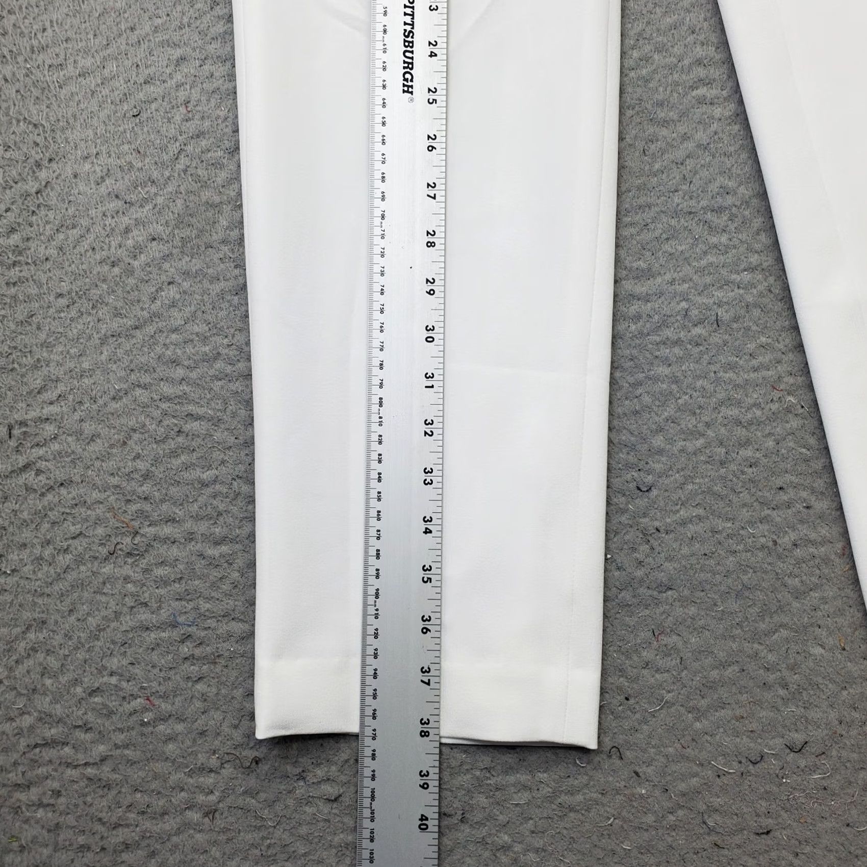 Evan Picone Evan-Picone Black Label Pants Womens 4 White Stretch Flat Front Straight Fit Shirt Shoes? Size 27" / US 4 / IT 40 - 3 Thumbnail