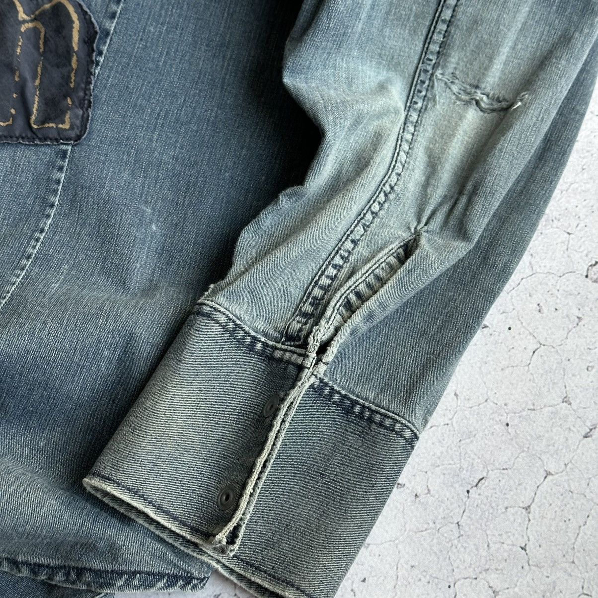 G-Star Vintage G-Star Raw Denim Big Logo Western Snap Button Shirt Size US XL / EU 56 / 4 - 14 Thumbnail