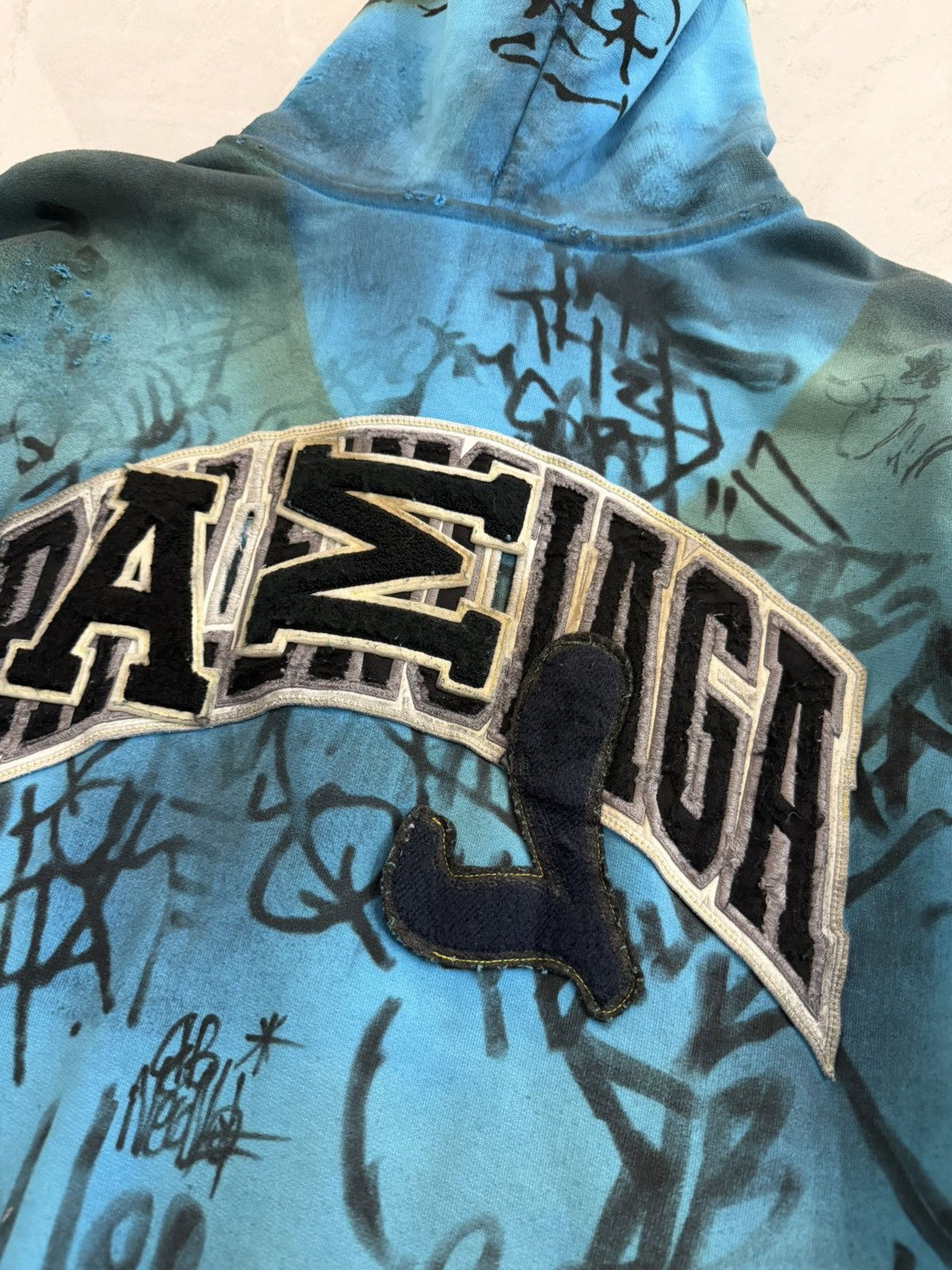 Balenciaga Balenciaga SS23 Blue Skate Graffiti Zip Hoodie Sz.S Size US S / EU 44-46 / 1 - 7 Thumbnail