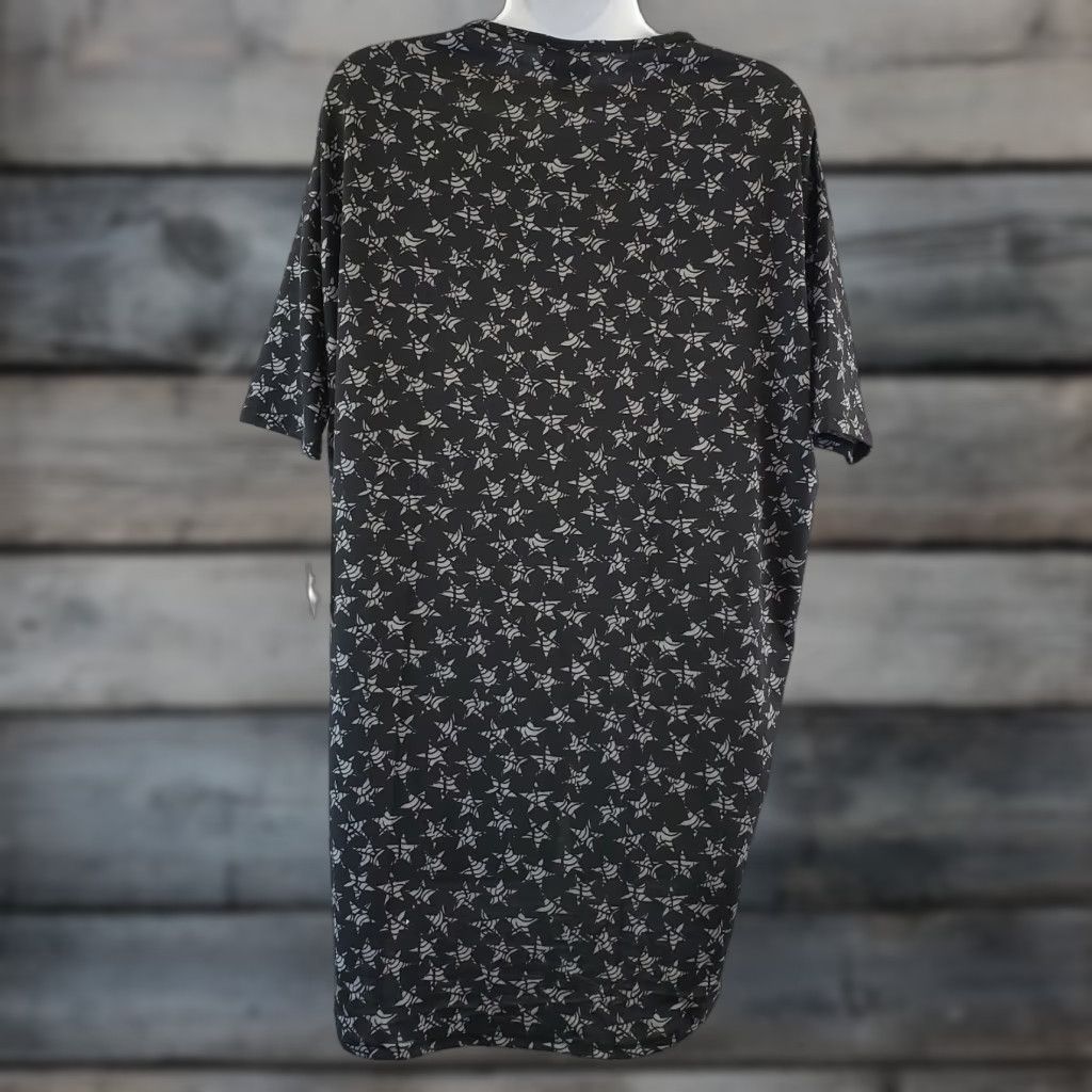 Vintage LuLaRoe Irma Top 2XS Womens Black Gray Star Print Short Sleeve Tunic Shirt Womens XS/S Size XXS / US 00 / IT 34 - 1 Thumbnail