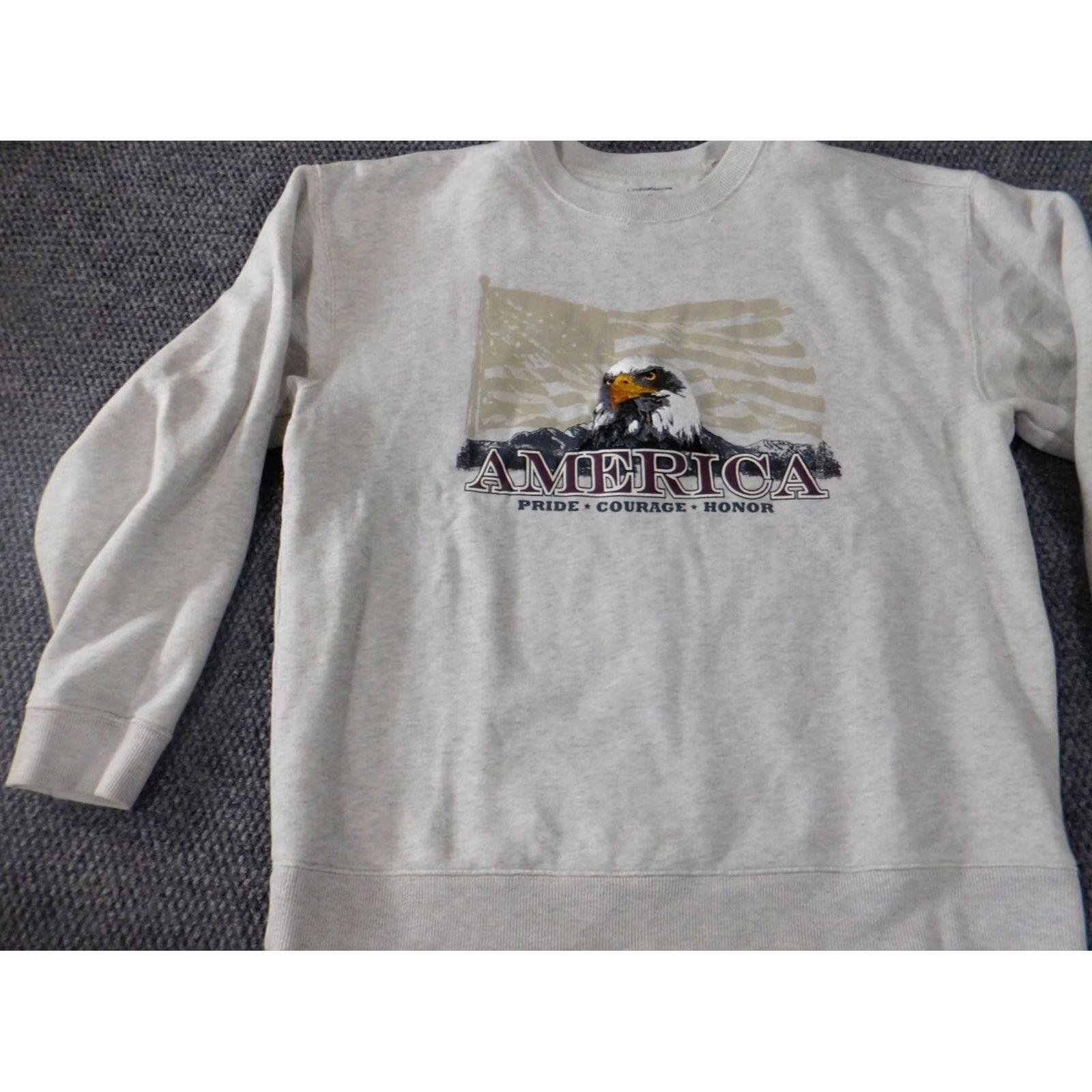 Croft & Barrow Croft & Barrow Men Sweater M Beige Eagle Graphic Pullover Crewneck Size US M / EU 48-50 / 2 - 3 Thumbnail