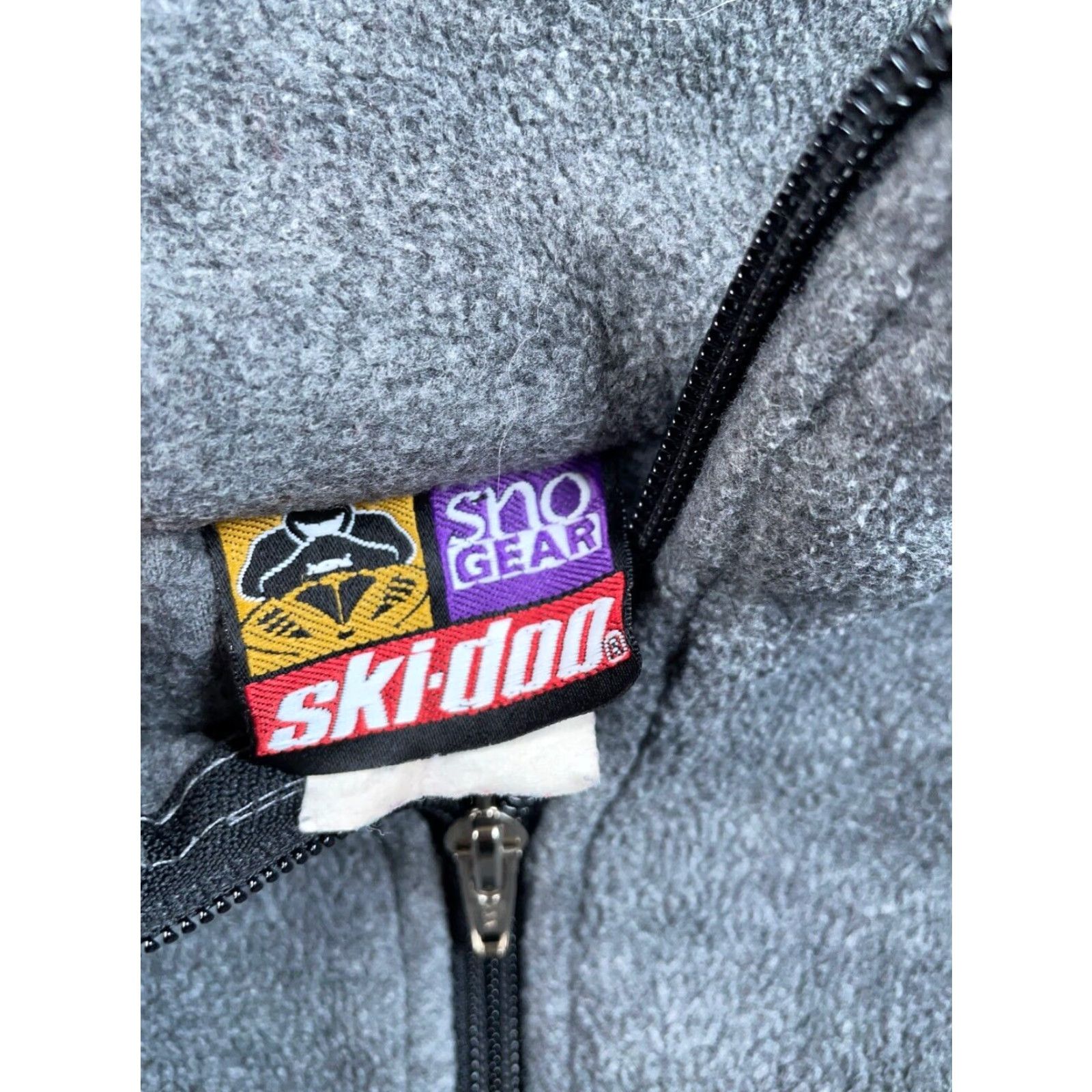 Vintage VTG Ski-Doo 1/4 Zip Fleece Pullover Women's Medium Gray Lightweight 90s Sno Gear Size M / US 6-8 / IT 42-44 - 3 Thumbnail