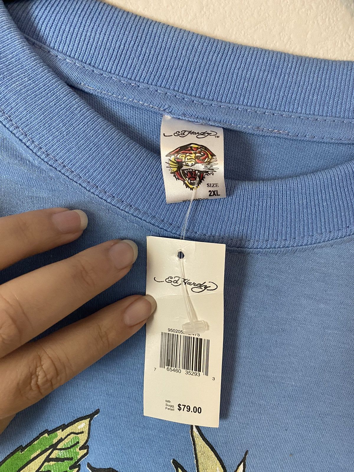 Ed Hardy Ed Hardy Men’s Lady in Roses Blue Size US XXL / EU 58 / 5 - 2 Thumbnail