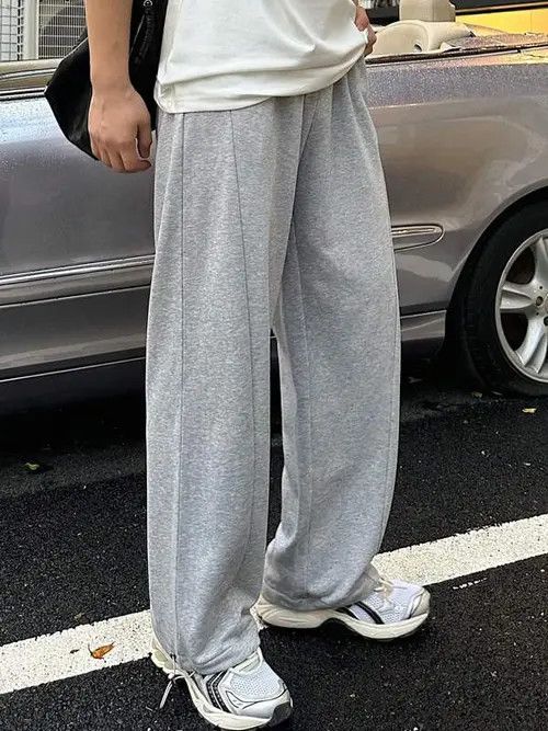 Japanese Brand × Vintage Grey loose fit sweatpants baggy Size US 36 / EU 52 - 1 Thumbnail