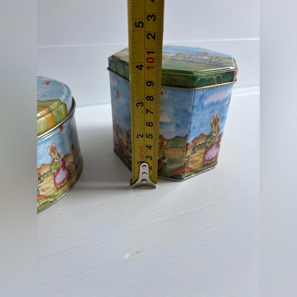 Designer 2 Easter Tins with Bunnies Size ONE SIZE - 6 Thumbnail