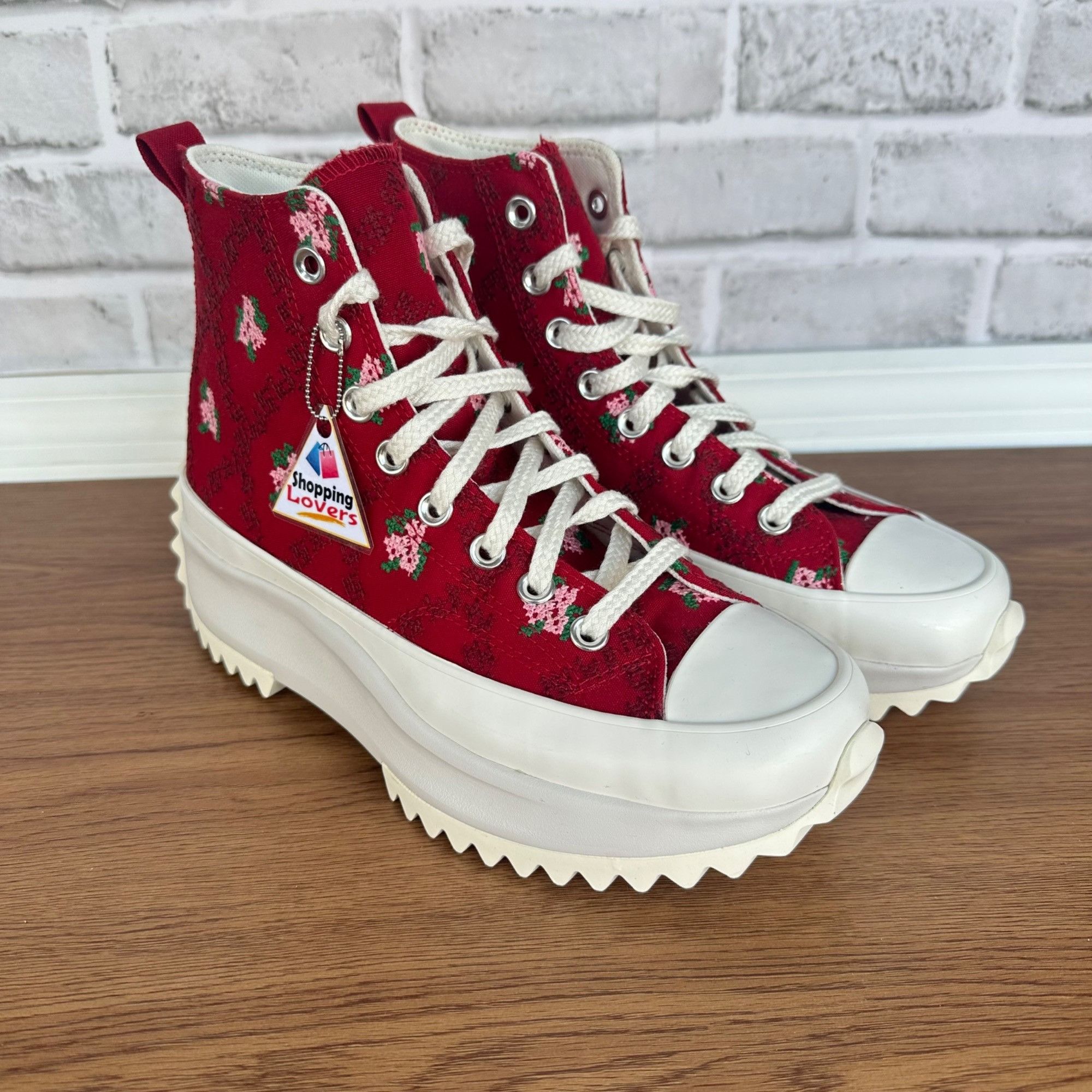 ⭐CONVERSE Run Star Hike Hi Rose Cross Stitch Sz 7.5 Men's Sh