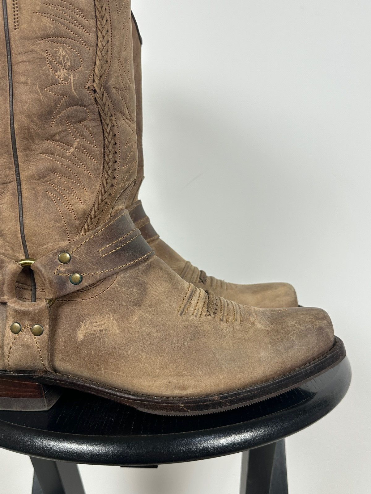 Sancho Boots Sancho Abarca 5122 Leather Cowboy Western Motorcycle Boots Size US 8 / EU 41 - 16 Thumbnail