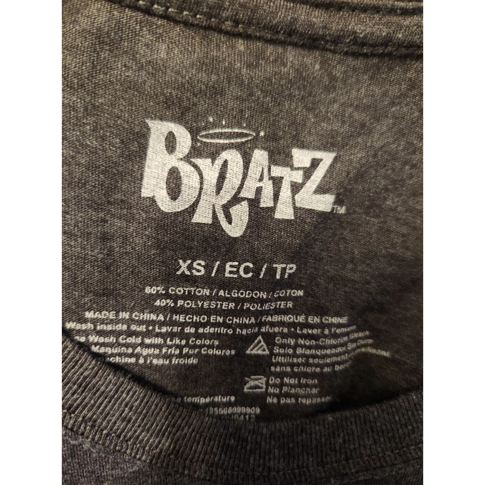 Mad Engine Bratz T Shirt Womens XS Gray Short Sleeve Crew Neck Casual Logo Ladies Size XS / US 0-2 / IT 36-38 - 2 Thumbnail