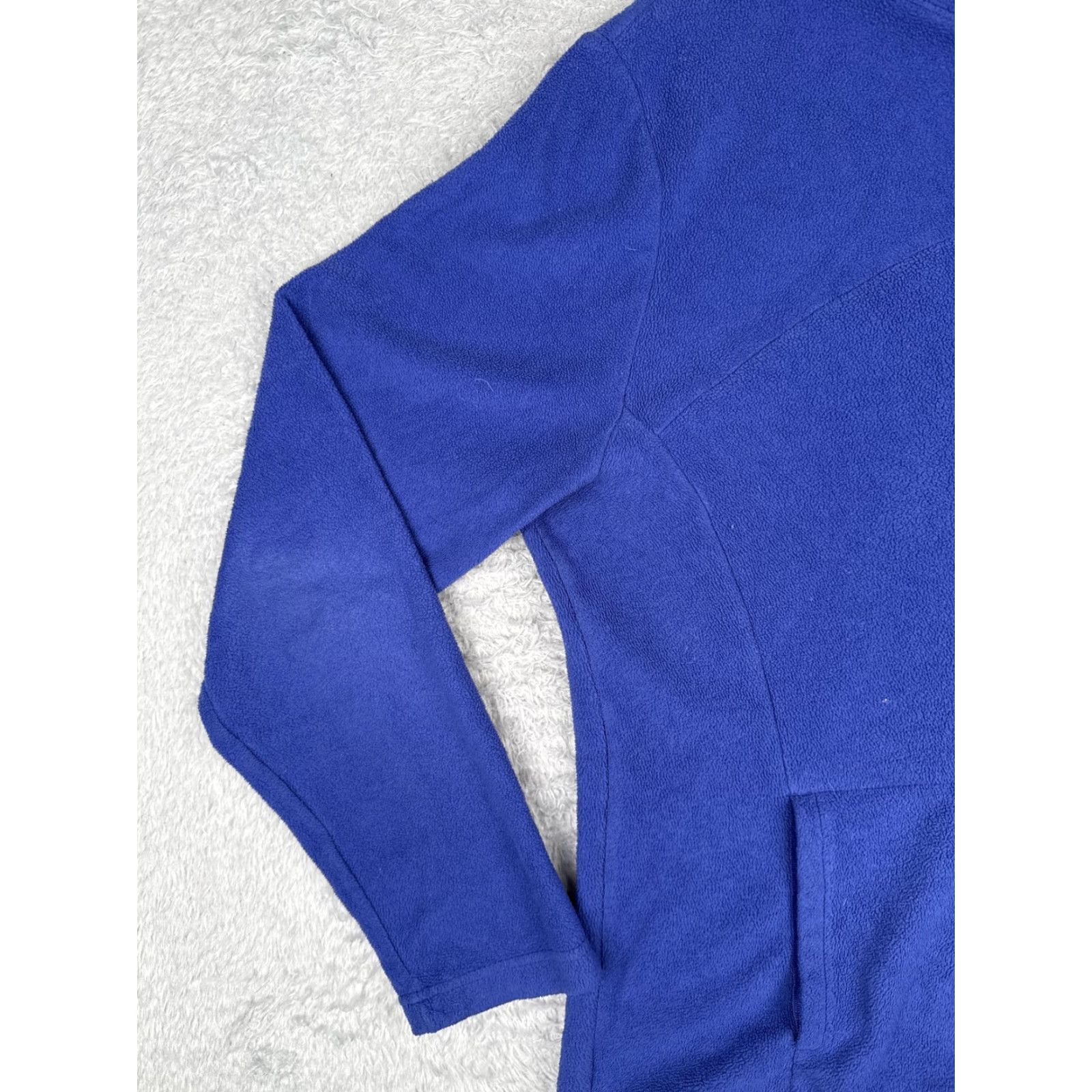 Vintage Columbia Jacket Womens XL Blue Fleece Full Zip Stand Collar Pockets Soft Hiking Size XL / US 12-14 / IT 48-50 - 6 Thumbnail