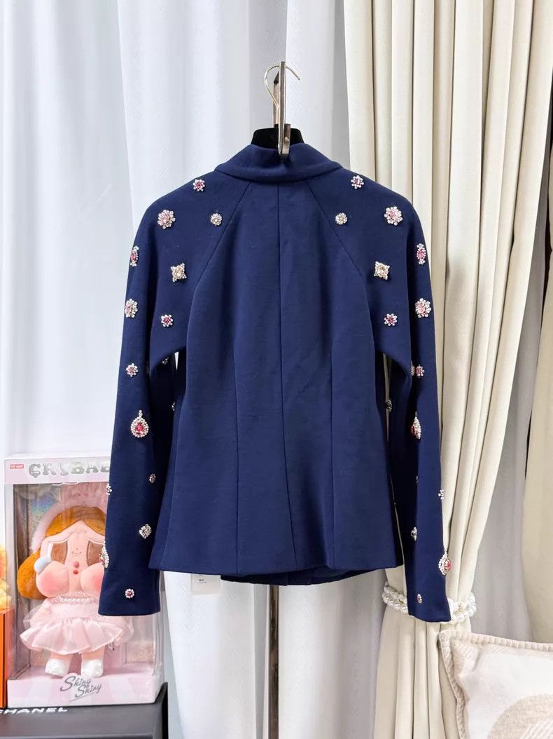 Chanel Chanel Embroidered nail jewelry stone streamer coat Size XXS / US 00 / IT 34 - 3 Thumbnail