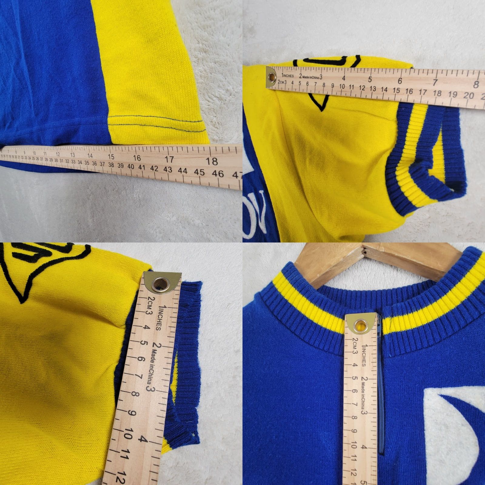 Vintage VINTAGE Crylor Saninov Cycles Robert Blue Yellow Bicycle Shirt Mens 22 Short Sleeve Acrylic 70s Theme Size US XXL / EU 58 / 5 - 9 Thumbnail