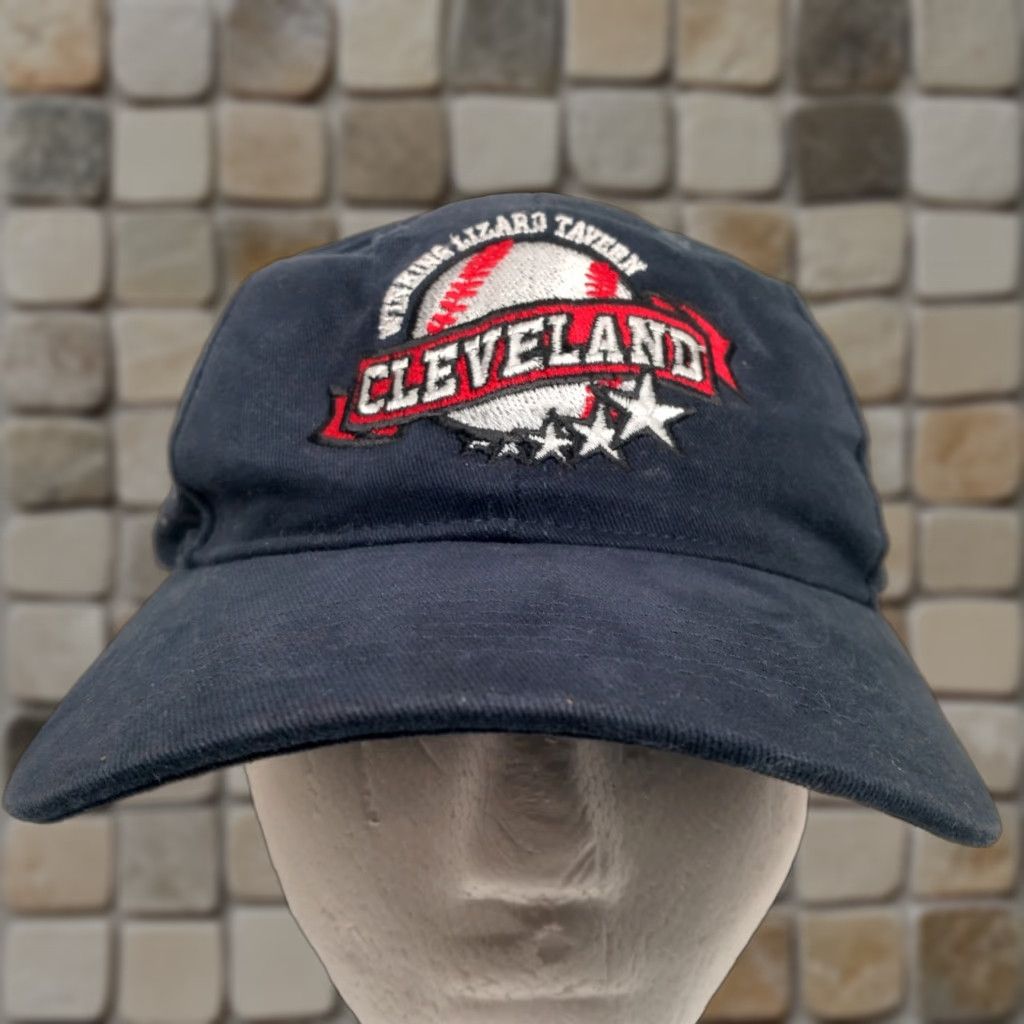 Vintage Winking Lizard Tavern Cleveland All Star Game Baseball Cap Hat Adjustable Embroidered Richardson Men One Size Blue Cotton Canvas Cap Size ONE SIZE - 1 Thumbnail