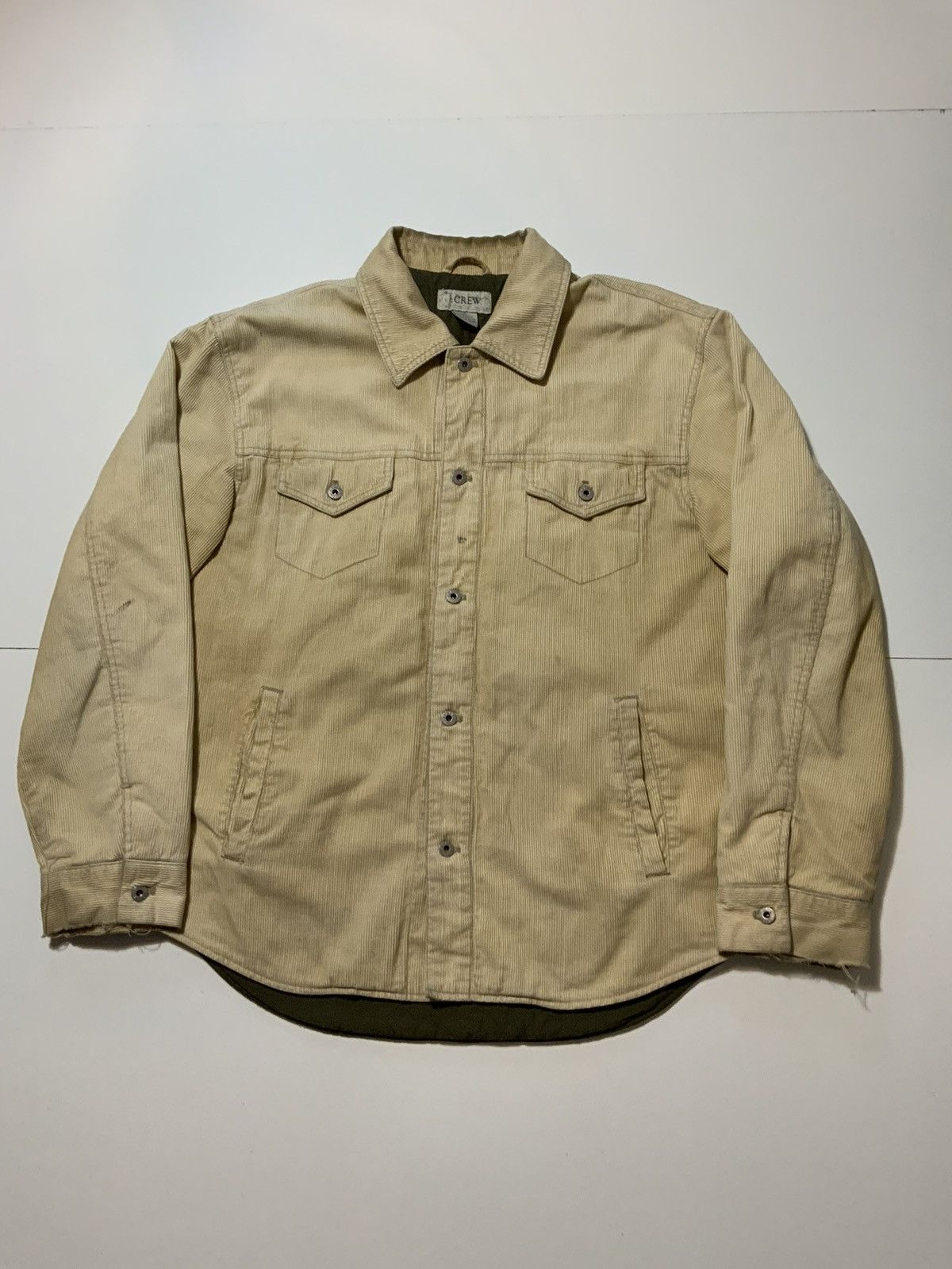 J.Crew × Vintage Vintage J. Crew Corduroy Work Quilted Lined Trucker Jacket Size US XL / EU 56 / 4 - 1 Thumbnail