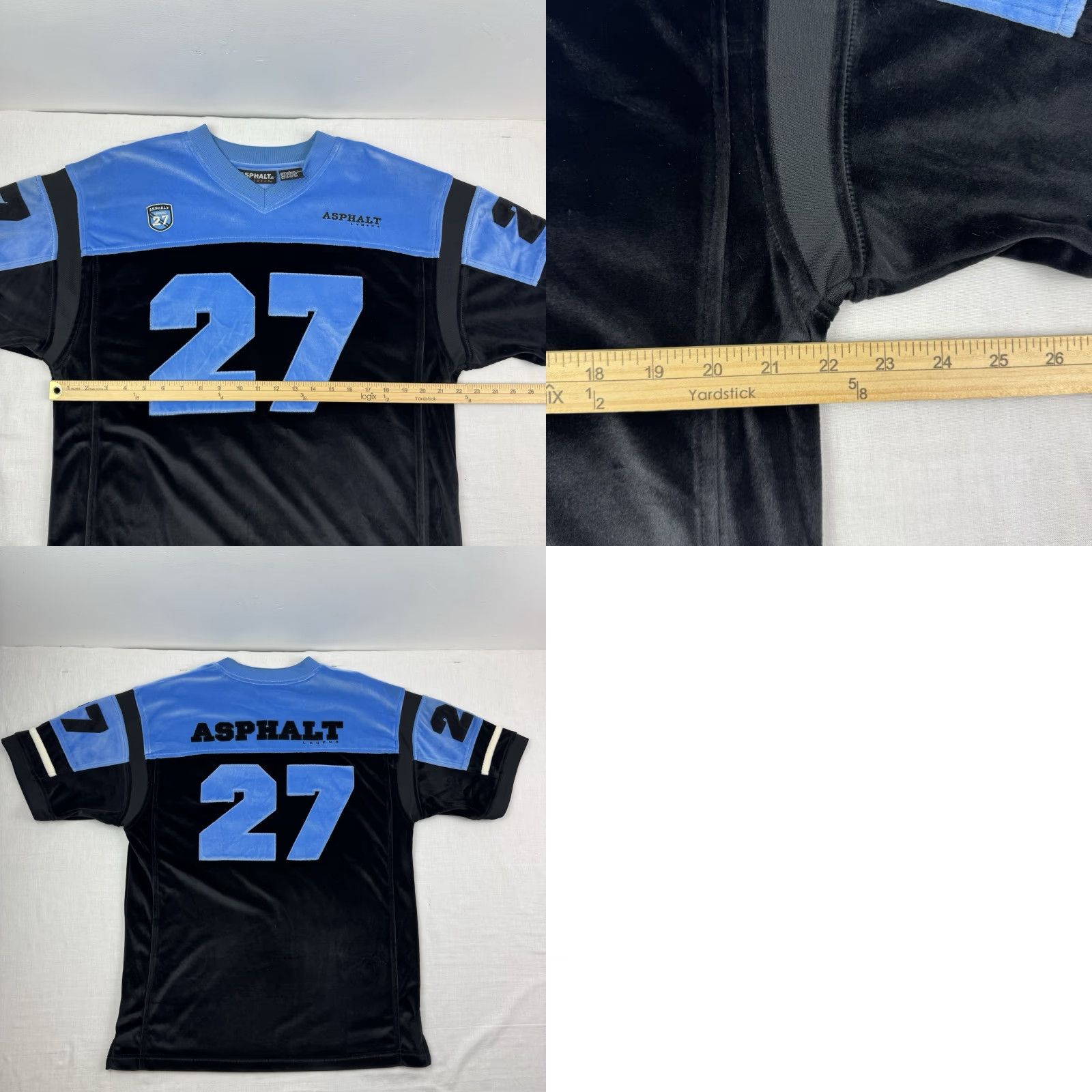 Starter VINTAGE Starter Shirt Adult Medium Black Velour Jersey Hipster Y2K Mens Size US M / EU 48-50 / 2 - 8 Thumbnail