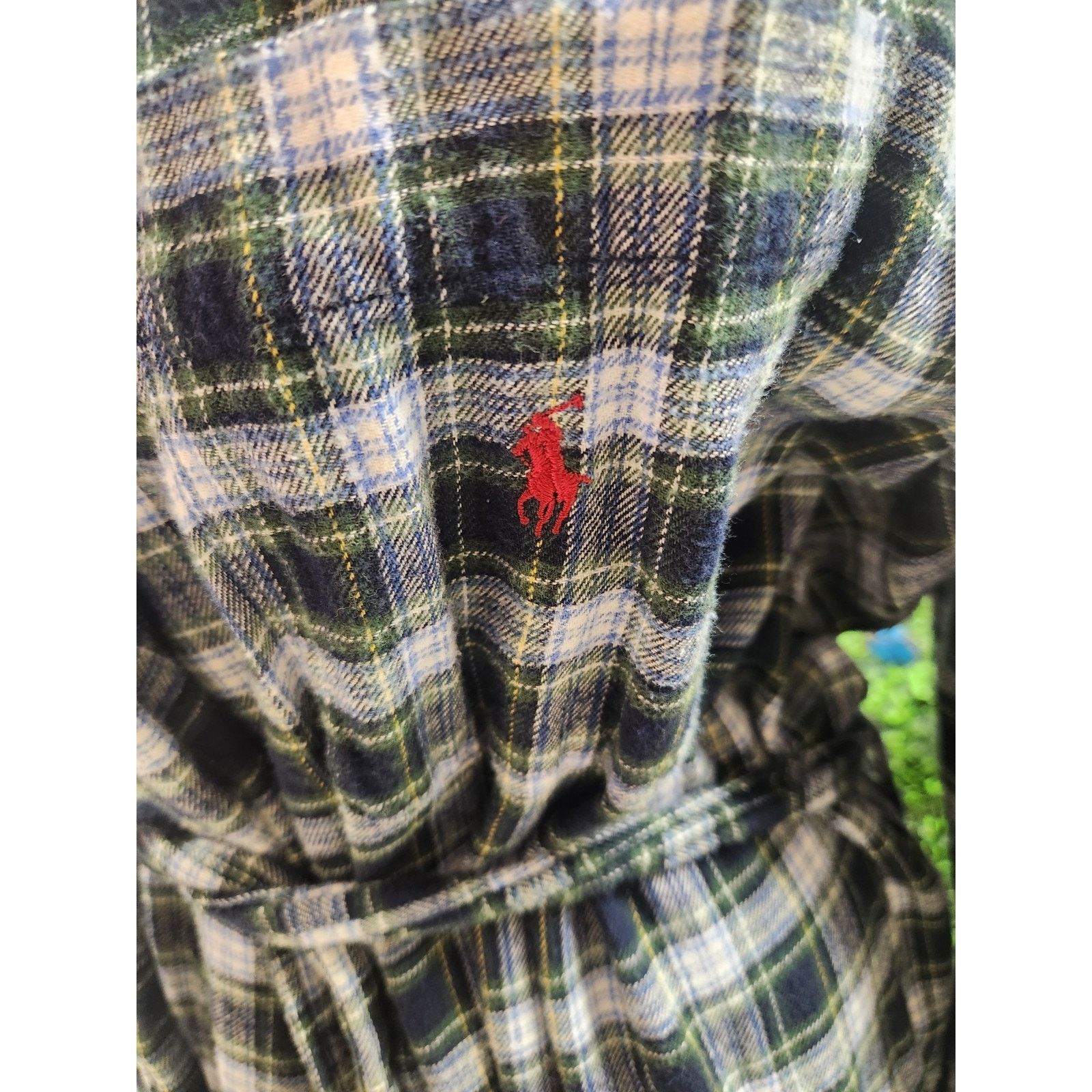 Polo Ralph Lauren Polo Ralph Lauren Men's Tartan Plaid Cotton Flannel Robe S/M Size ONE SIZE - 2 Thumbnail