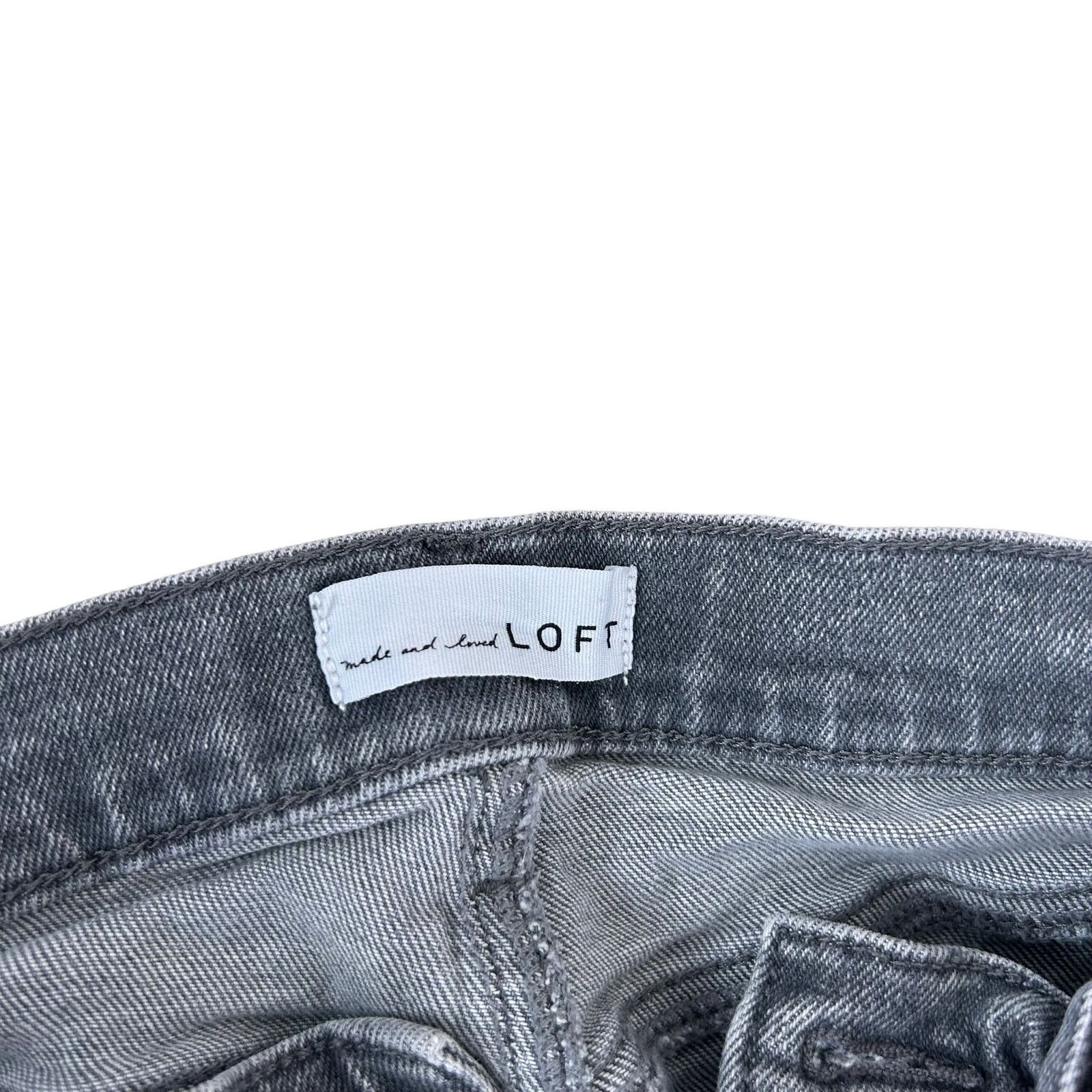 Loft Ann Taylor Loft Gray Button Fly High Waist Skinny Jeans 28 Size 28" / US 6 / IT 42 - 3 Thumbnail